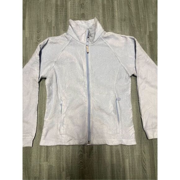 Columbia Youth 14-16 Full Zip Jacket Embroidered Logo Blue - Picture 1 of 6